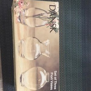 Vintage Dansk Fiori set of Three vases